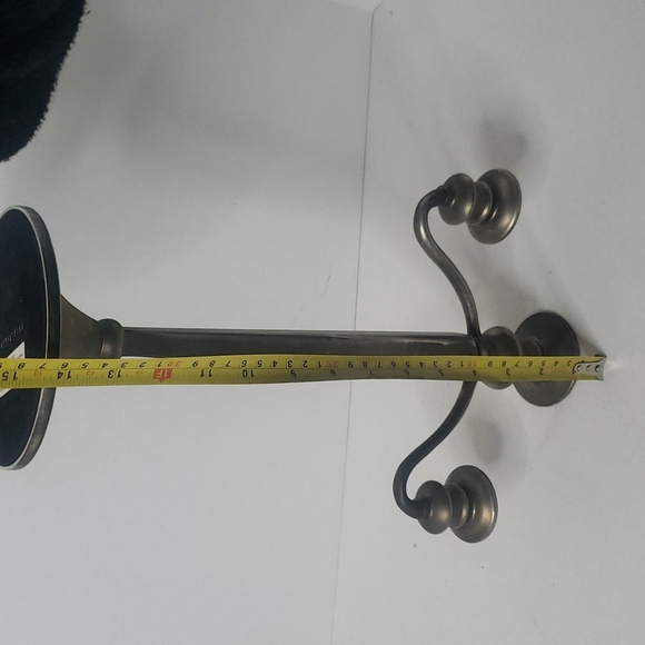Pottery Barn Brushed Silver 3 Candlestick Candelabra Holder 14.5"H x 9.5"W Metal - Picture 14 of 17
